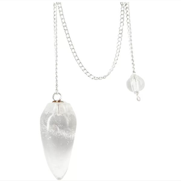 Bergkristal pendel punt, clear quartz, ideaal voor spirituele toepassingen zoals pendelen en energie healing.